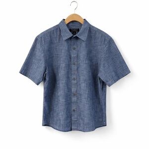 BANANA REPUBLIC Chambray Shirt Blue Button Down Short Sleeve